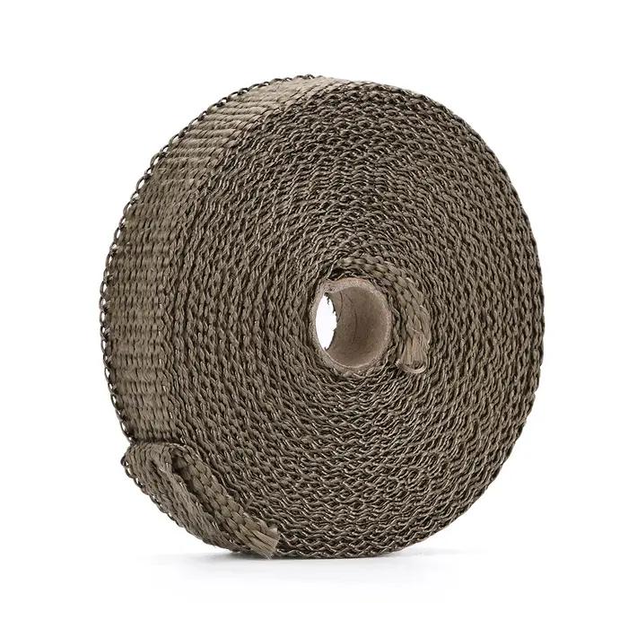Bande d'enveloppe thermique en titane pour tuyau d'échappement, 1 "/25MM 5/10M/15M, avec attaches de