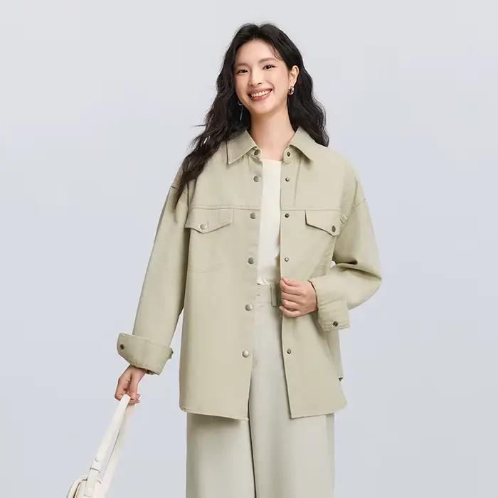 Chemise à manches longues pour femme Semir, mi-longue, oversize, nouvelle collection printemps 2025,