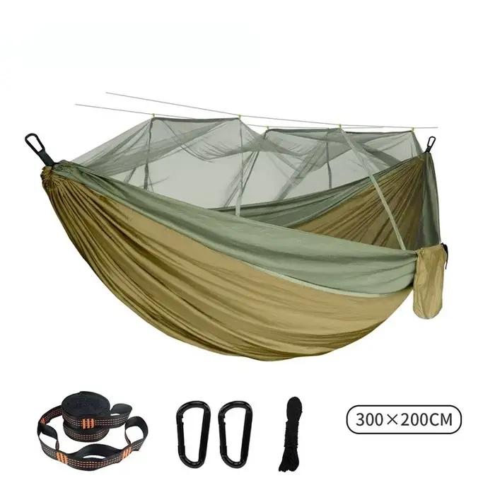 Hamac à Double moustiquaire 300 × 200CM, grande taille, extérieur, Anti-moustique, parapluie, tissu