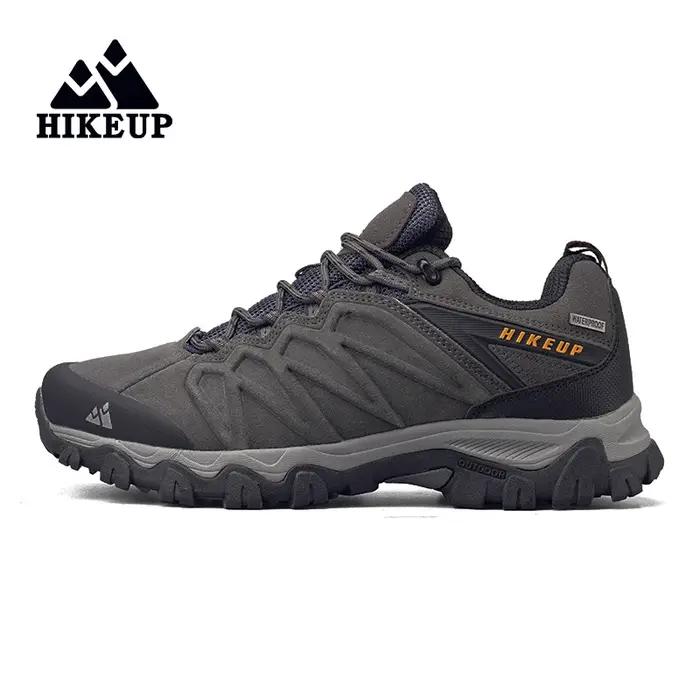 HIKEUP chaussures de randonnée en cuir de haute qualité Durable Sport de plein air hommes Trekking c