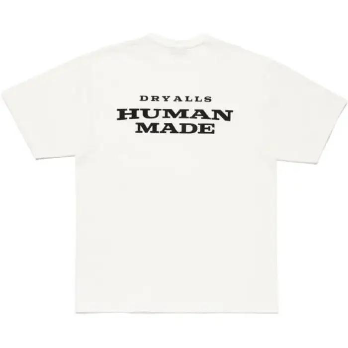 T-shirt à manches courtes à double col imprimé canard sur la poitrine HUMAN MADE FW25 pour hommes et