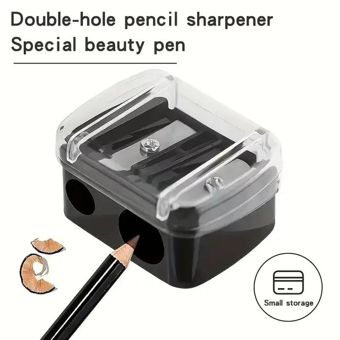 Crayon Eyeliner crayon à sourcils maquillage taille-crayon Double trou conception crayon outil de bo