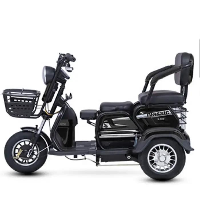 Tricycle électrique à 3 roues pour 2 femmes, 1000W, 60V, avec panier, batterie longue distance