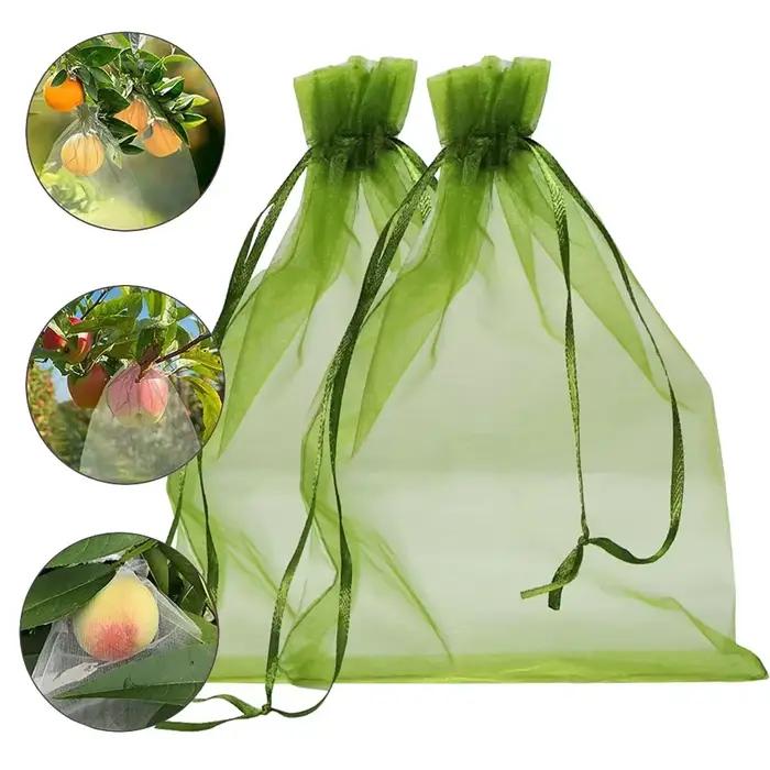 Sacs de Protection des fruits, 100 pièces, filet antiparasitaire, sacs de raisin Anti-oiseau, filet
