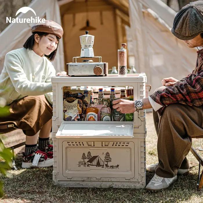 60L boîte camping naturel de grande capacité boîte de rangement pliante domestique 50L 30L 25L table