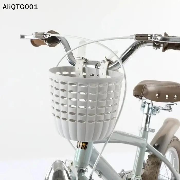 Panier de vélo pour enfants, rangement durable avec sangles réglables en PU, panier de guidon pour filles, tout-petits, cyclisme en plein air