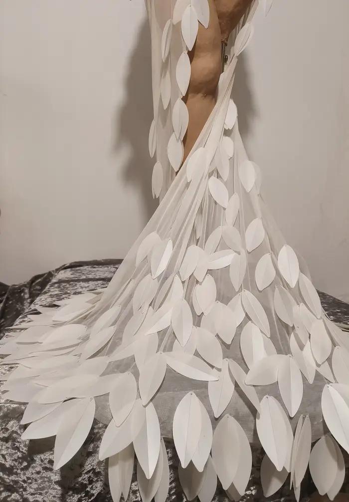 Robe Maxi transparente en maille sans bretelles, élégante, perles brillantes, pour femmes, fête d'an