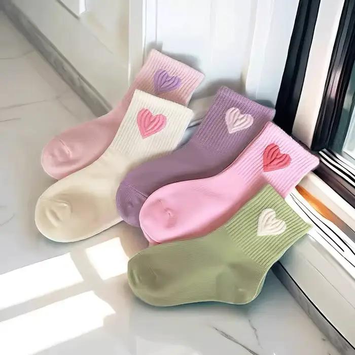Chaussettes mi-mollet pour filles de 1 à 14 ans, en polyester à séchage rapide, haute élasticité, an