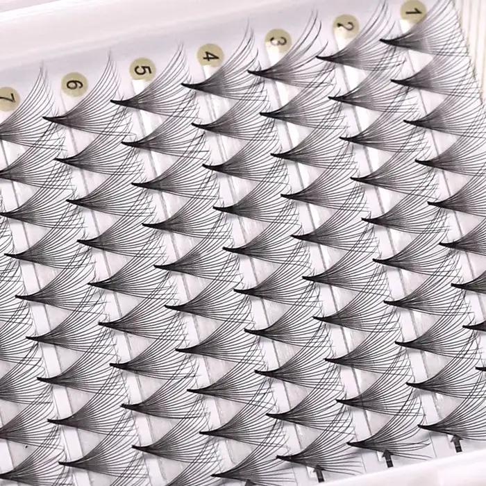 AGUUD-Extensions de cils préfabriquées, 10 plateaux/lot, volume russe, super éventails, aiguille, ti