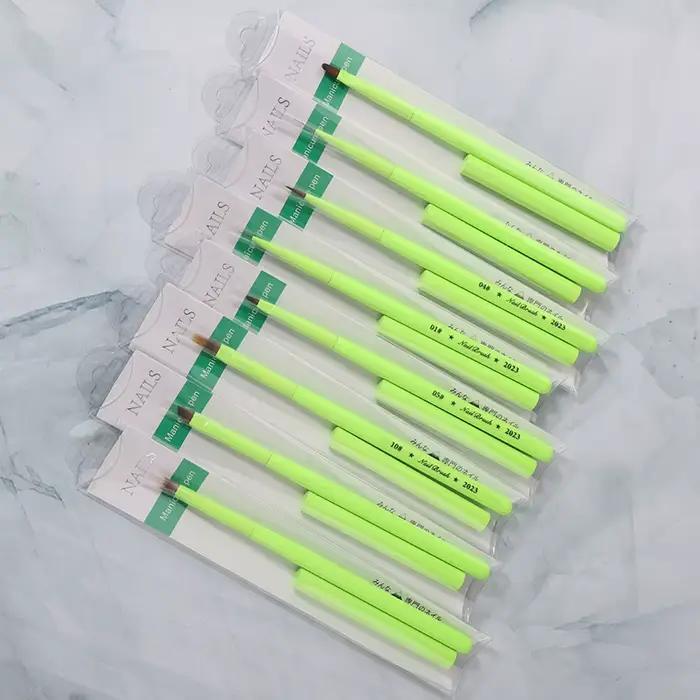 Sweet-Z vert brosse à ongles Gel brosse pour manucure acrylique UV Gel Extension stylo vernis à ongl