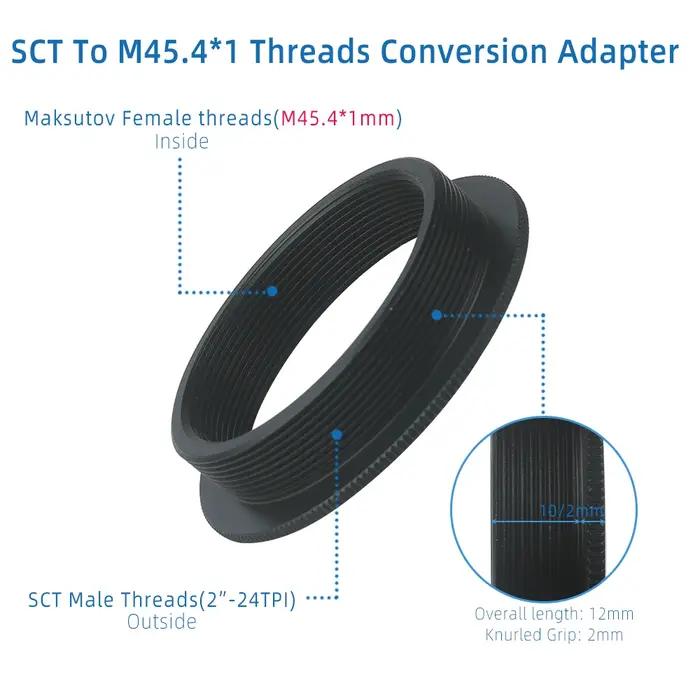EYSDON SCT filetage mâle vers Mak femelle adaptateur t-ring 2 "-24TPI transformer vers M45.4 * 1mm C