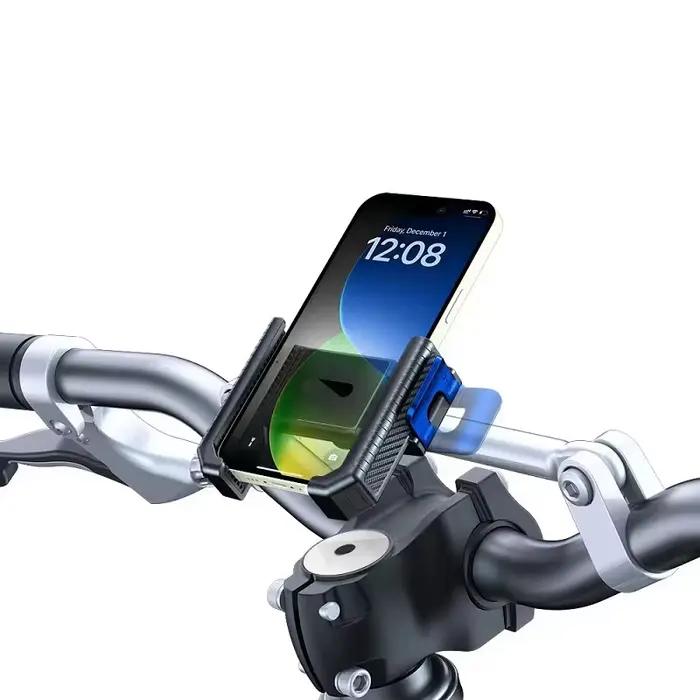 Support de téléphone pour vélo et moto antichoc adaptable guidon clip fixe GPS navigation smartphone 4.5 à 7.0 pouces