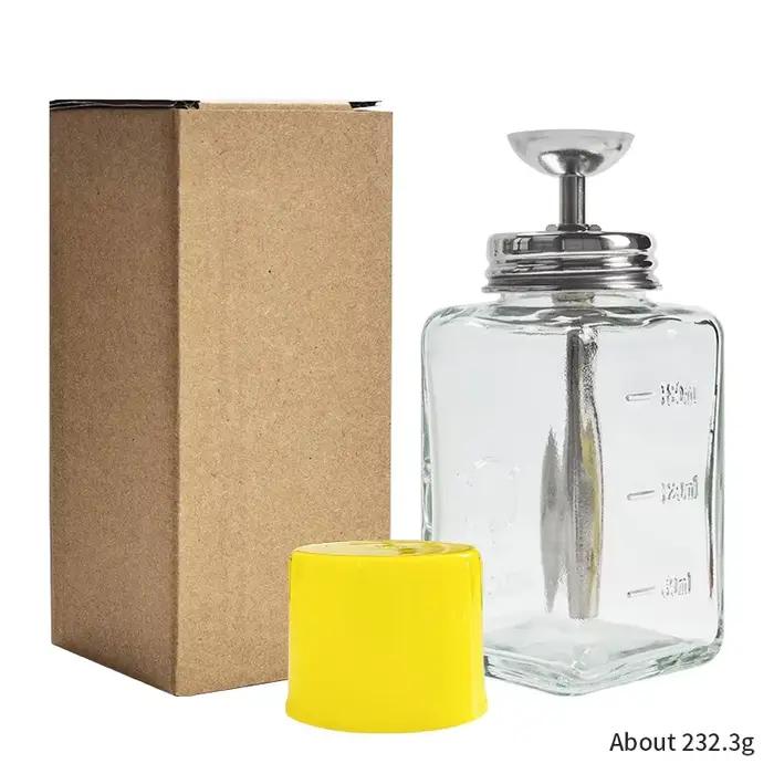 Bouteille en verre pour ongles, entonnoir de presse, bouteille d'alcool, dissolvant d'ongles, boutei