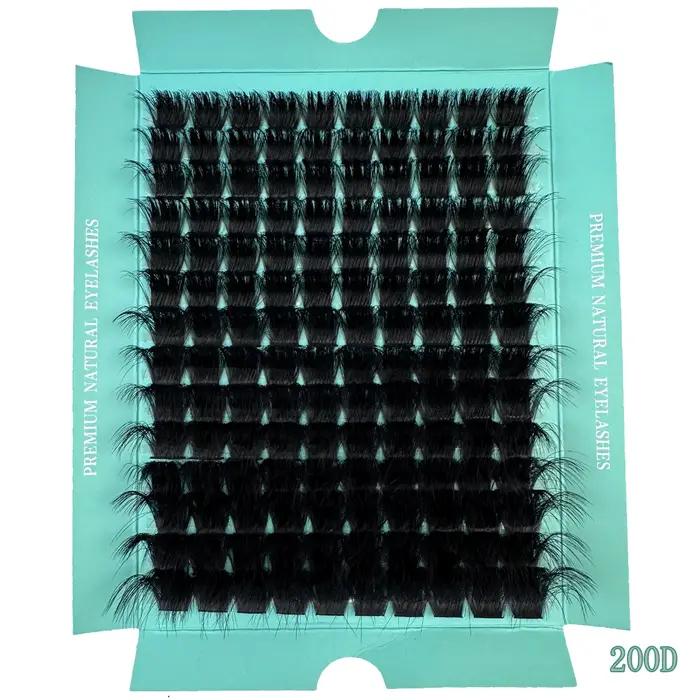 60D-200D 8D moelleux bricolage Cluster cils 8-20mm Extension de cils mélangés 0.07mm russe D Curl ép
