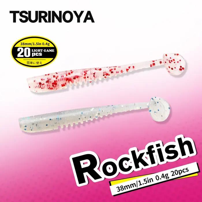 TSURINOYA appât souple leurre de pêche flexible 38mm 0.4g T queue Wobbler pêche leurre souple pour A