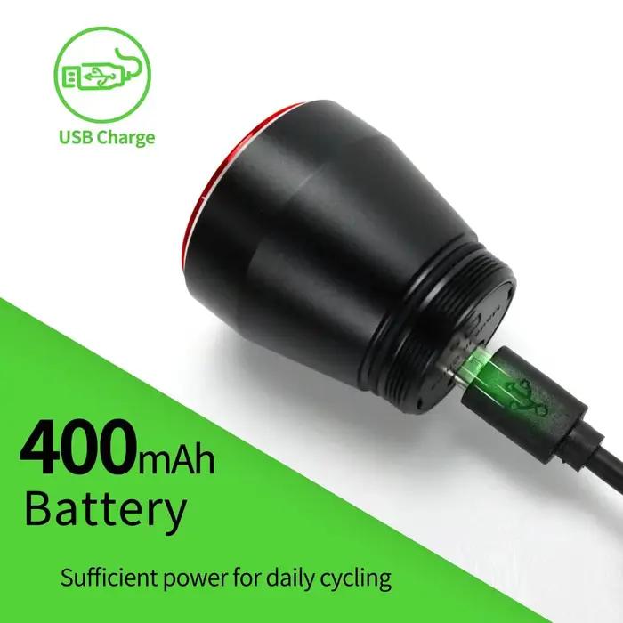 Feu arrière de vélo intelligent avec détection de freinage automatique, étanche IPx6, charge LED, fe