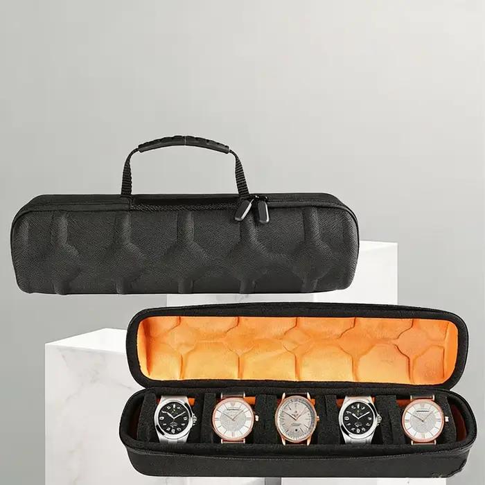 Boîte de rangement pour montres hommes étui de voyage support de présentation système anti-déplacement montres-bracelets collection de montres protection organisation élégance voyage occasions sociales présentations