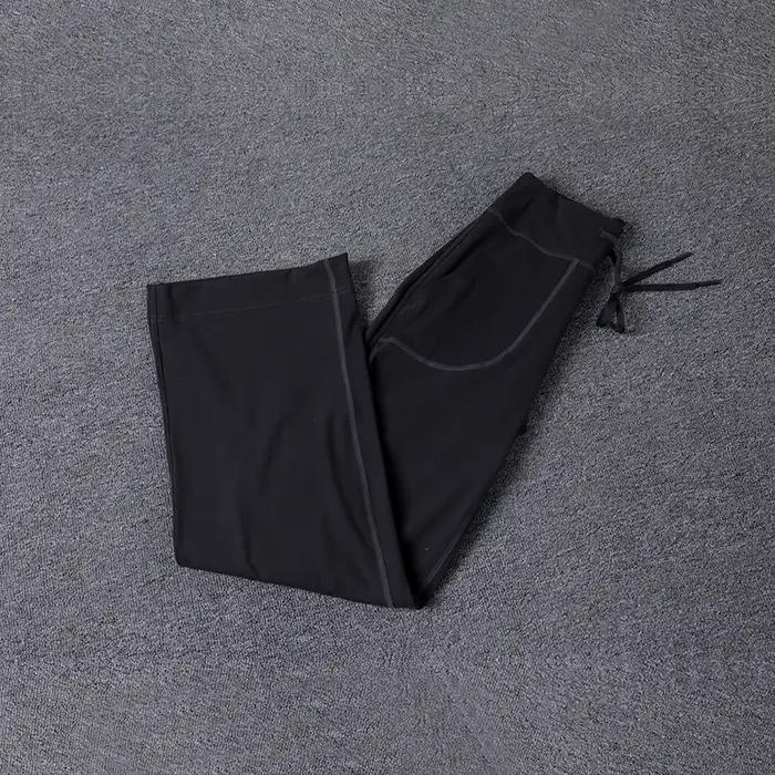 Pantalon de Yoga ample taille haute pour femmes, haute qualité, jambes droites, respectueux de la pe