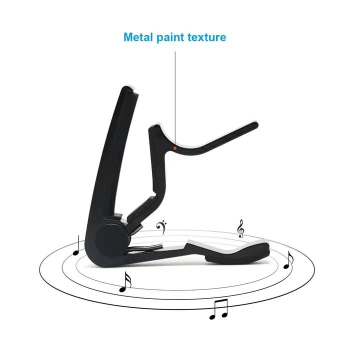 Capodastre de guitare pour guitares acoustiques et électriques Capos à une main noir