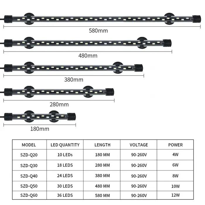 90-260V lumière d'aquarium LED étanche Aquarium pince lumière sous-marine décor éclairage lampe Subm