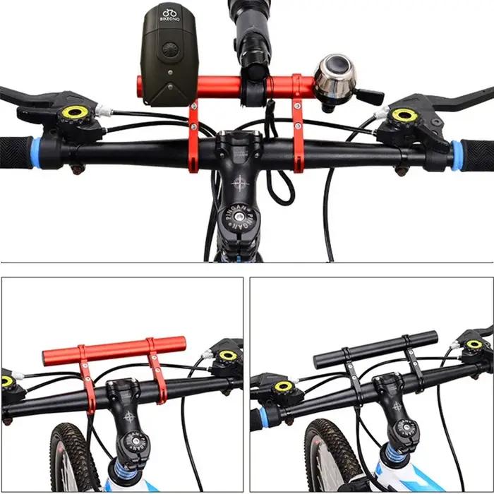 Support étendu de guidon de vélo pour VTT et vélos de route et de montagne avec intégration de phare pour une meilleure sécurité et confort maximal