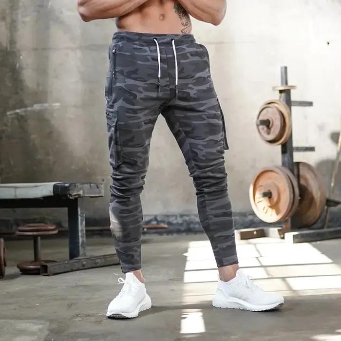 Viser de sport camouflage pour hommes, joggeurs de fitness pour hommes, pantalons de course, pantalo