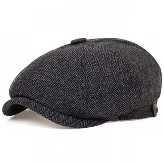 Haute qualité hiver rétro Style britannique casquette gavroche hommes Vintage luxe unisexe nouvelle