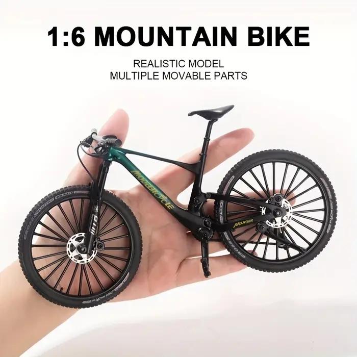 Modèle de vélo de montagne vintage en métal alliage moulé sous pression mini jouet de bureau classique décoration de la maison unique et authentique