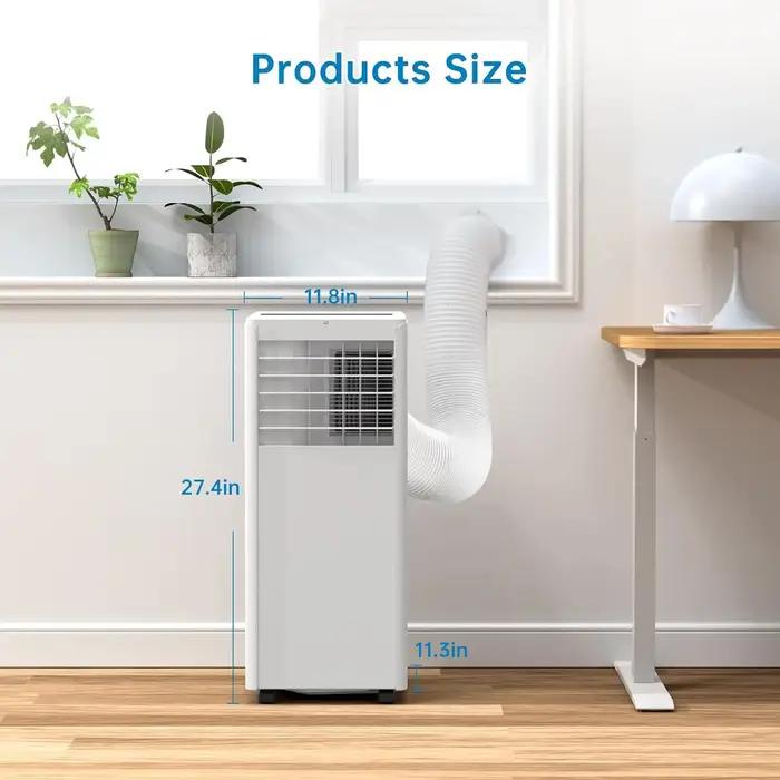 Climatiseurs portables 8000 BTU avec déshumidificateur, ventilateur, télécommande, minuterie 24 heur