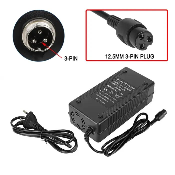 Chargeur de batterie lithium 54,6V2A pour vélo électrique, trottinette électrique, batterie Li-ion a