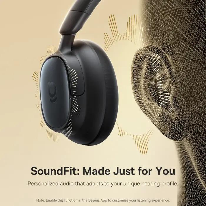 Casque Bluetooth Baseus Bowie MH1 avec réduction de bruit 48 dB, Hi-res LDAC, casque supra-auriculai