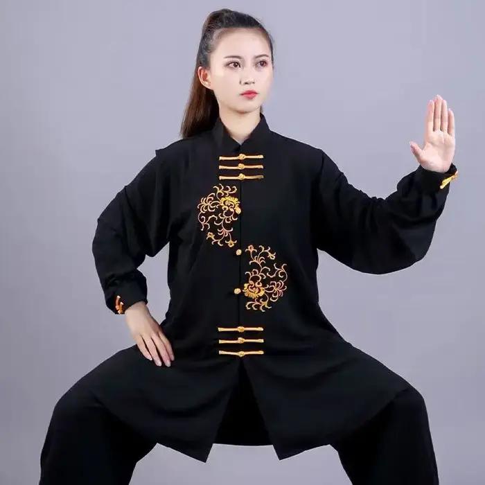 SETA chinois traditionnel Tai Chi Wushu Kungfu costume Dragon brodé Arts martiaux Wing Chun formatio