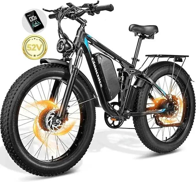 NOUVEAU Vélo électrique à double moteur 3000W de pointe pour adultes, femmes et hommes, vélo électri