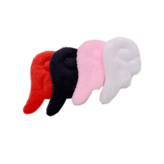 7*4Cm 40 pièces/lot peluche feutre aile d'ange rembourré Appliques pour bricolage enfants pince à ch