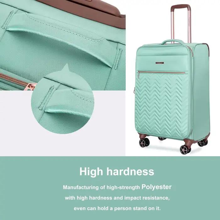 Travelhouse-Ensemble de bagages Softside, valise légère extensible, roues à double rotation, 4 pièce