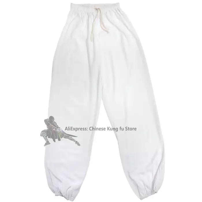 Pantalons de kung-fu en coton pour hommes et femmes, arts martiaux, Wing Chun, Tai Chi, yoga, qigong