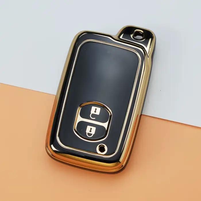 Housse de clé de voiture en TPU, 2/3/4 boutons, pour Toyota Camry Crown Majesta Highlander Land Crui