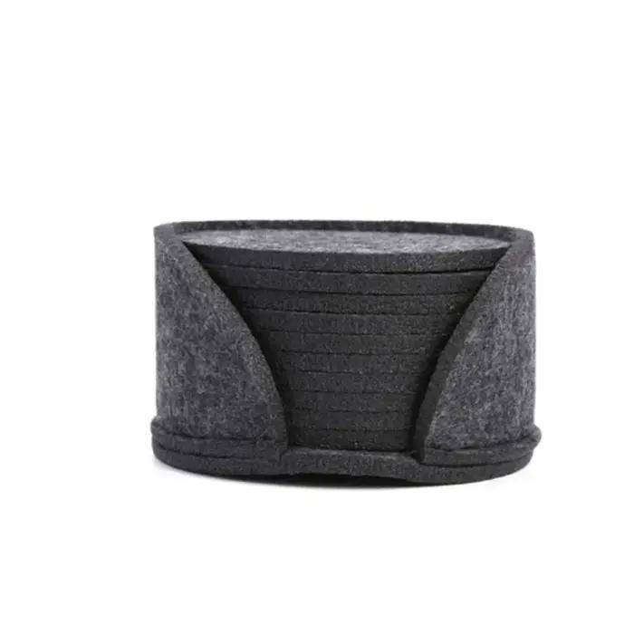 Dessous de verre rond en feutre, protecteur de table à manger, tampon, degré de chaleur, polymères d