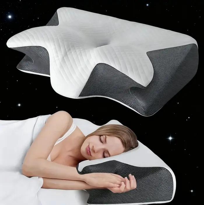 Oreiller ergonomique en corne de cou pour le côté, la relaxation des épaules, support doux mais ferm
