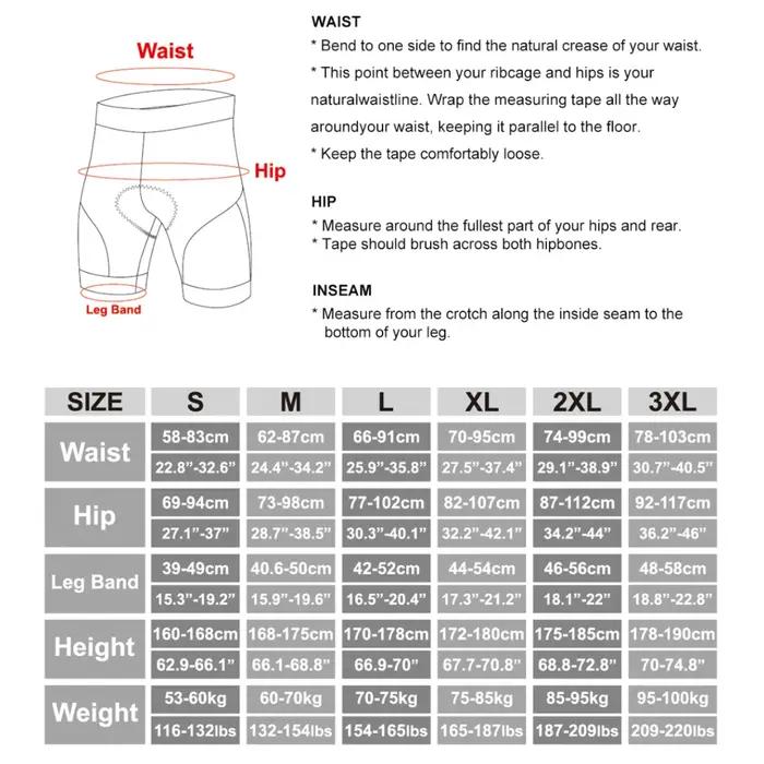 X-TIGER sous-vêtements de cyclisme 5D Gel Pad respirant antidérapant hommes vélo Shorts antichoc vél