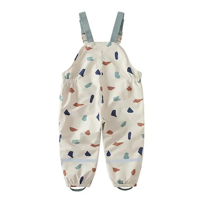 HONEYKING enfants pantalons de pluie imperméables combinaisons pour bébés garçons filles salopette p