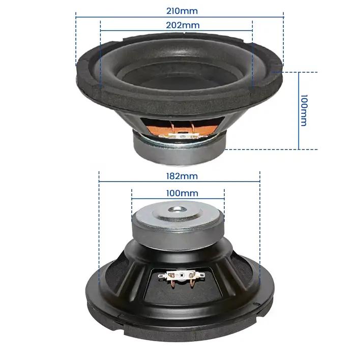 AIYIMA 8 pouces caisson de basses haut-parleur Audio 4 Ohm 80W Home cinéma caisson de basses haut-pa