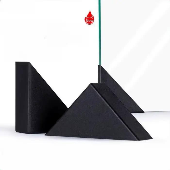 Couvercle de protection d'angle de Table noir, 16 pièces, panneau de verre, cadre photo, transporteu