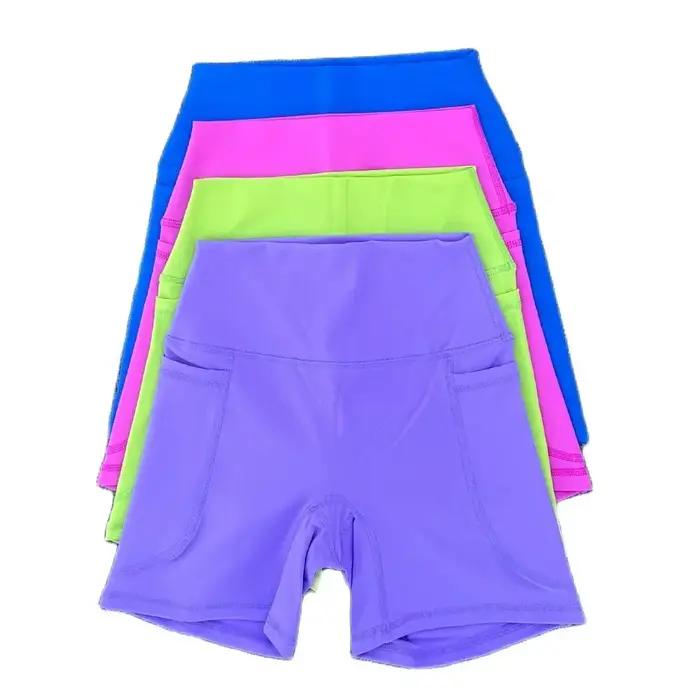 Short de Yoga pour femmes, taille haute, ventre, cyclisme, séchage rapide, respirant, collants de Fi