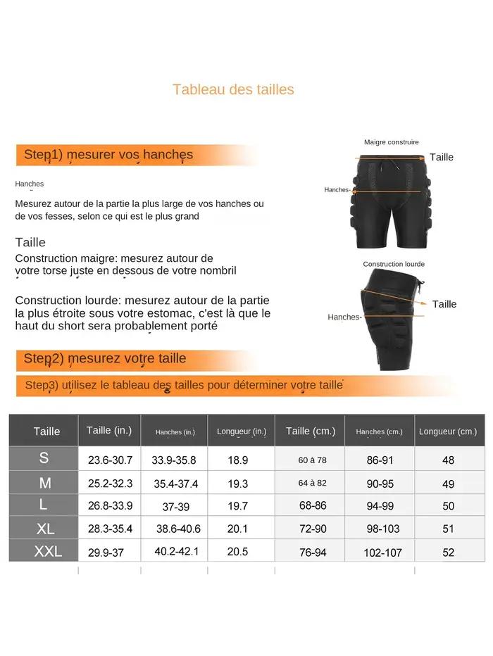 Short de compression rembourré pour protection de hanches et fesses en snowboard, 3D protection, rembourrage fin et confortable, endurance améliorée, support musculaire, pour snowboarders et glisseurs