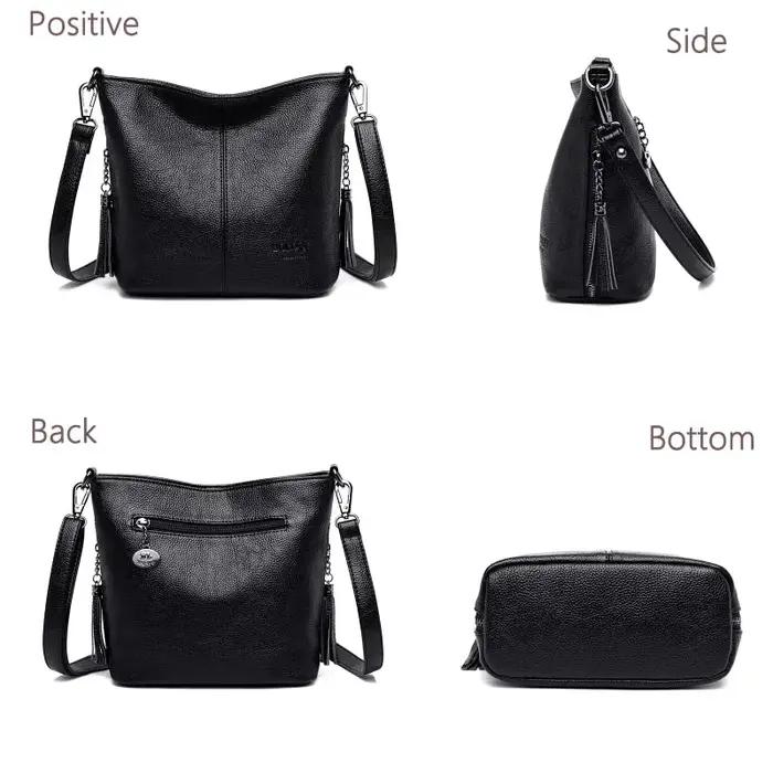 Sac à Main en Cuir de Luxe pour Femme, à Bandoulière, à la Mode