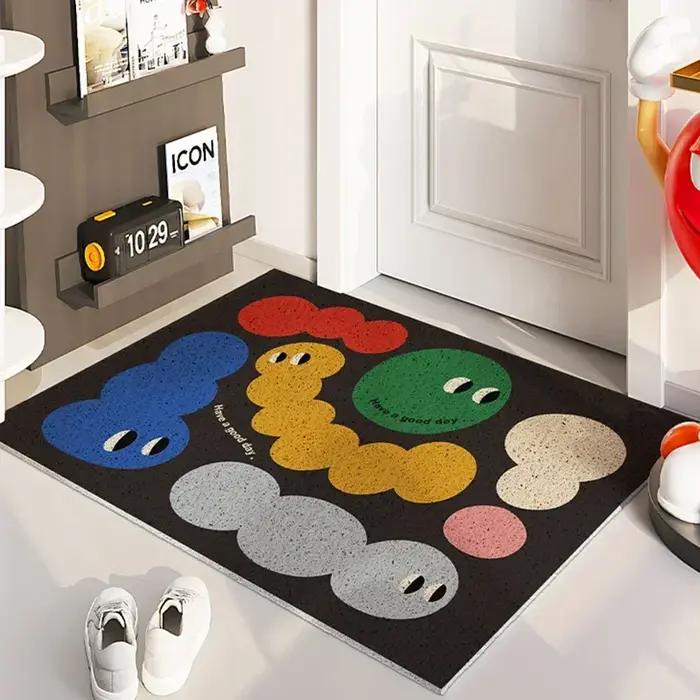 Tapis d'exterieur en polymere dessin anime decoration maison bienvenue entrée maison occassions speciales cadeau amusant durable resistant elements