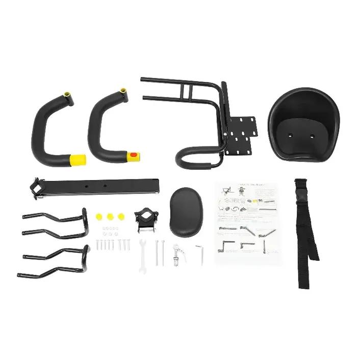 Siège enfant avant réglable pour vélo sécurité confort capacité de charge 35kg ceinture de sécurité pédales pour enfants 1 à 5 ans
