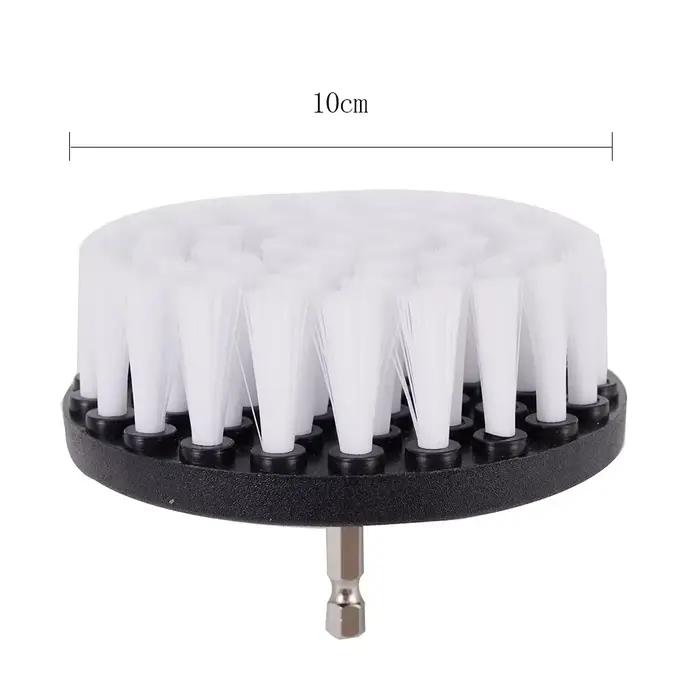 Tête de brosse de forage, 4 pouces, brosses souples, fixation pour tapis, cuir, rembourrage, nettoya