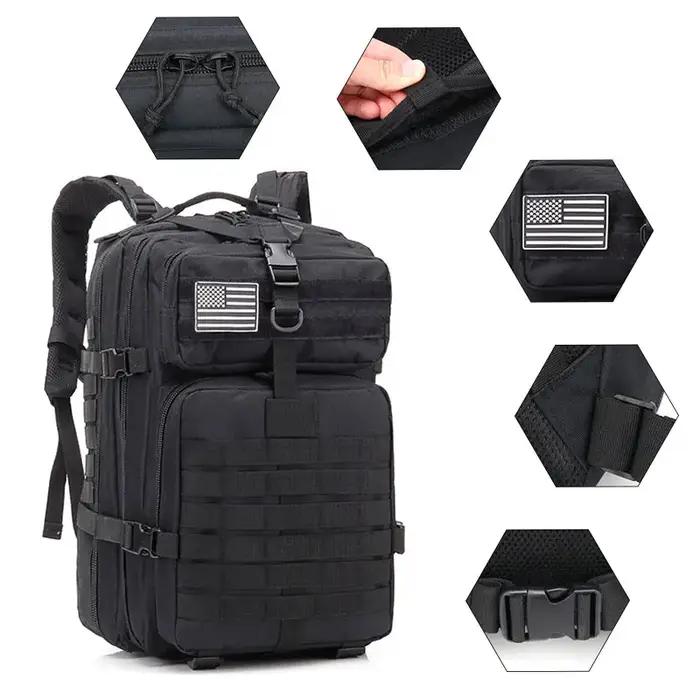 50L homme sacs à dos tactiques sacs de voyage en plein air en plein air 3P sac d'école EDC Molle Pac